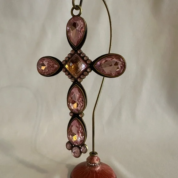 Kirkland Signature Pink and Gold Cross Ornament w/ Pink Stand - Picture 13 of 16